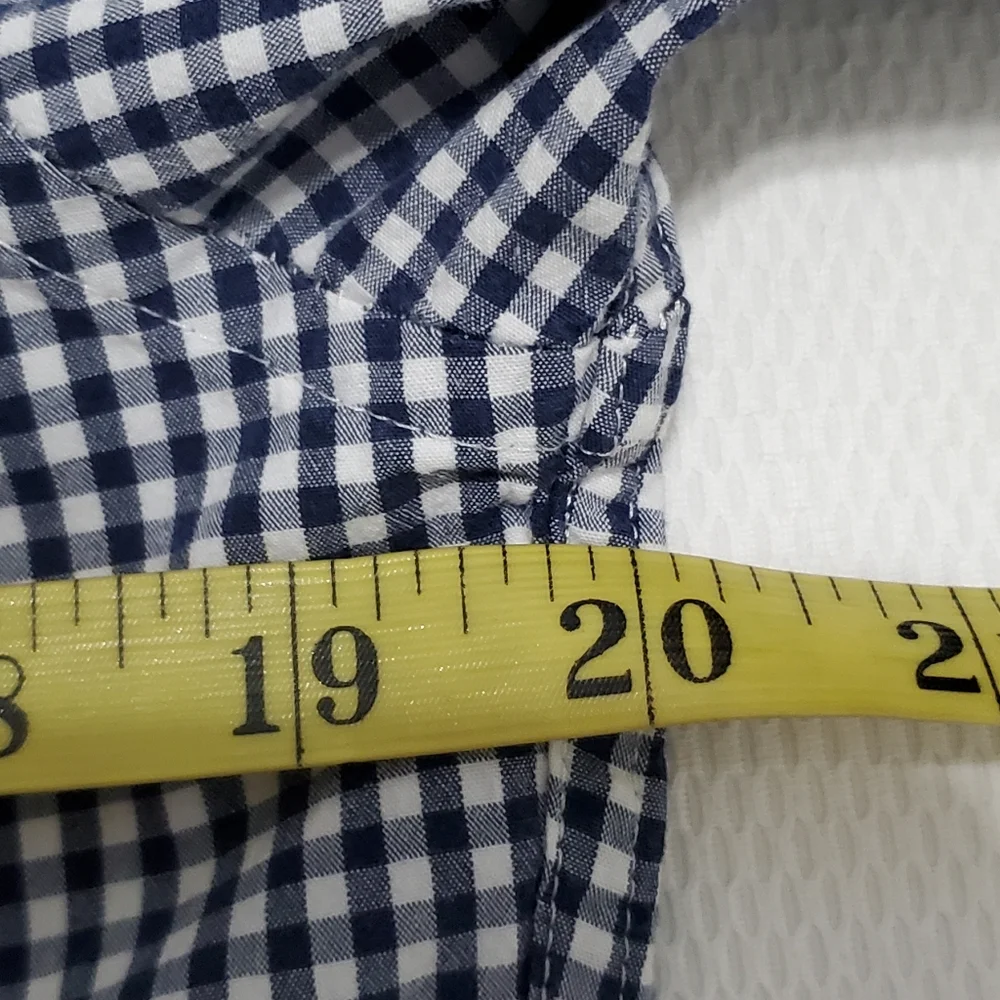 J. Crew Mercantile Flex Black White Gingham Long Sleeve Button Up Shirt Medium